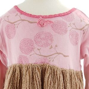 Baby Lulu cotton & chenille popover dress w/ chrysanthemum print 18 months